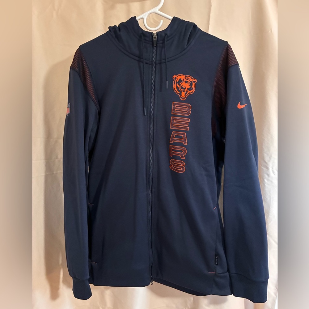 Chicago Bears Mens NFL Nike full zip hoodie size L